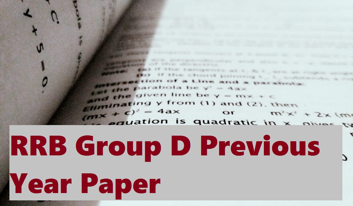 RRB Group D Previous Year Paper